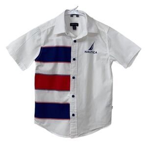 Nautica Boys White Shirt(Size Small)